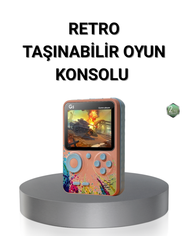 Retro Taşınabilir Oyun Konsolu 500 Klasik Oyunlu, 3.0 İnç Renkli Ekran - Image 1