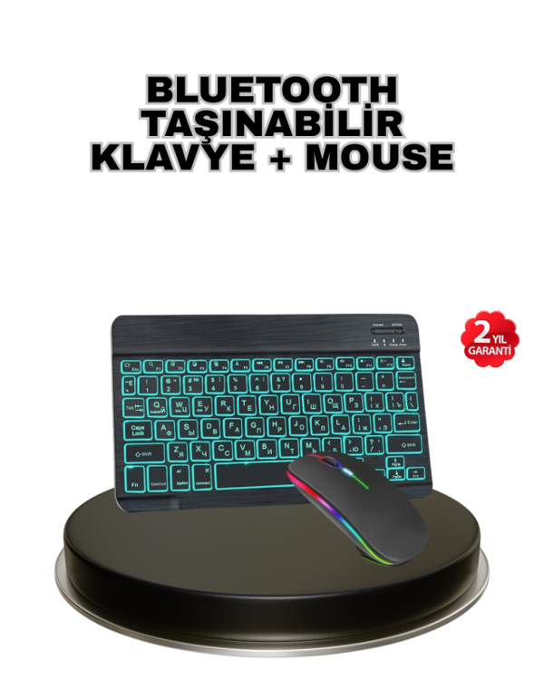 Aydınlatmalı Türkçe Q RGB Klavye Sessiz ve Dayanıklı Tuş Takımı - Image 1