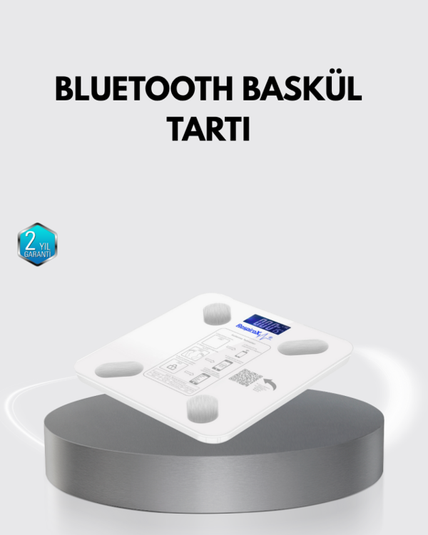 Bluetooth Akıllı Tartı – 8 Fonksiyonlu Dijital Baskül, 180 kg Kapasiteli - Image 1