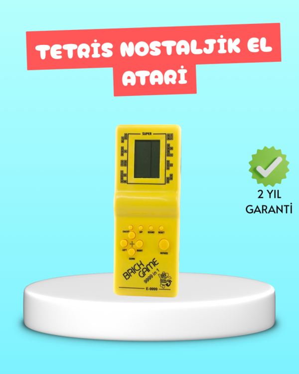 Taşınabilir El Aterisi Gameboy – Klasik Tetris Oyunu, Pil ile Çalışan Mini El Konsolu - Image 1