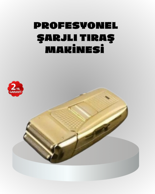 Profesyonel Erkek Tıraş Makinesi Islak Kuru Kullanım ve Şarjlı Sistem - Image 1