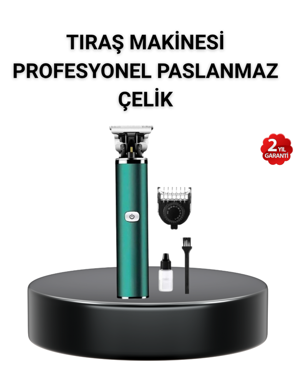 180 Dakika Kullanım Süreli Şarjlı Tıraş Makinesi – Hızlı Şarj, USB Girişli, Yüksek Kapasiteli - Image 1