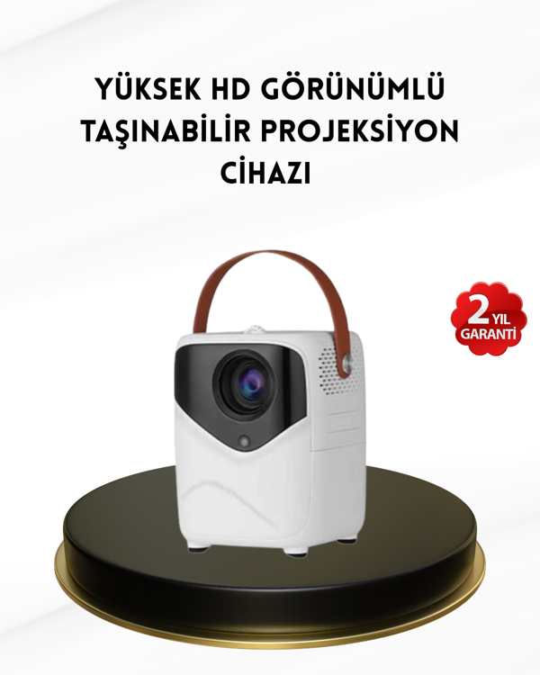 Mini Akıllı Projektör – 1080P Full HD, 64GB Depolama, 2GB RAM, Uzaktan Kumanda Destekli - Image 1