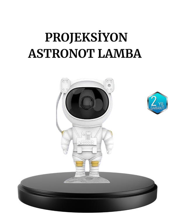 Astronot Projeksiyon Lambası Bluetooth Müzikli ve Uzaktan Kumandalı - Image 1