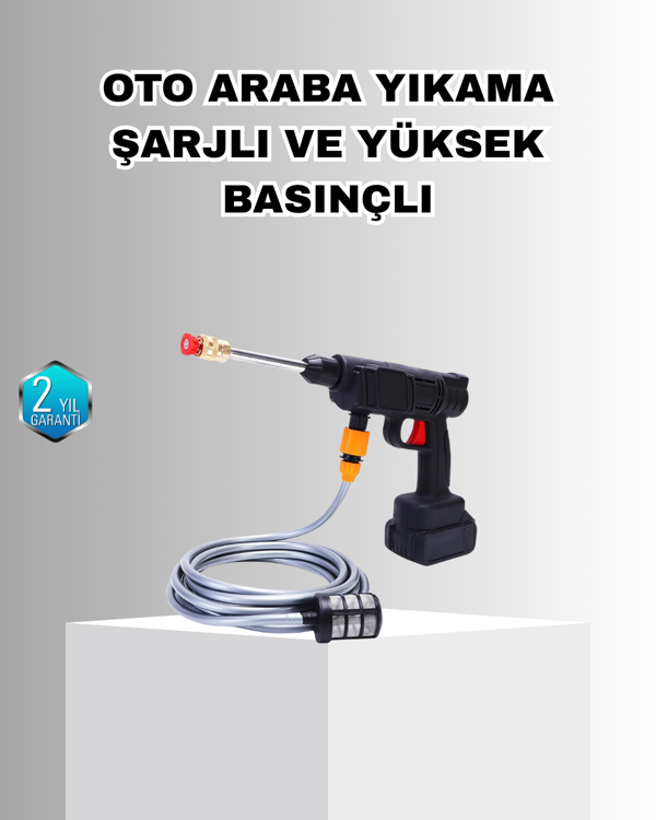 21V Akülü Basınçlı Yıkama Makinesi Çift Akülü ve Hızlı Şarj Özellikli - Image 1