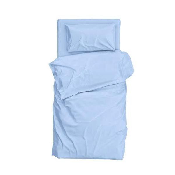 3 PARÇA TEK MAVİ TEK KİŞİLİK NEVRESİM TAKIMI - Image 1