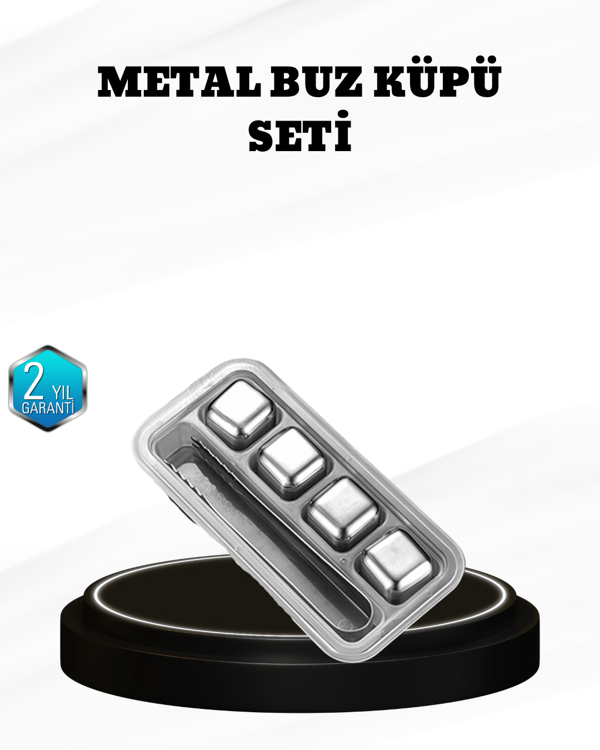 304 Paslanmaz Çelik Buz Küpü Seti Sulandırmadan Soğutan Yeniden Kullanılabilir - Image 1