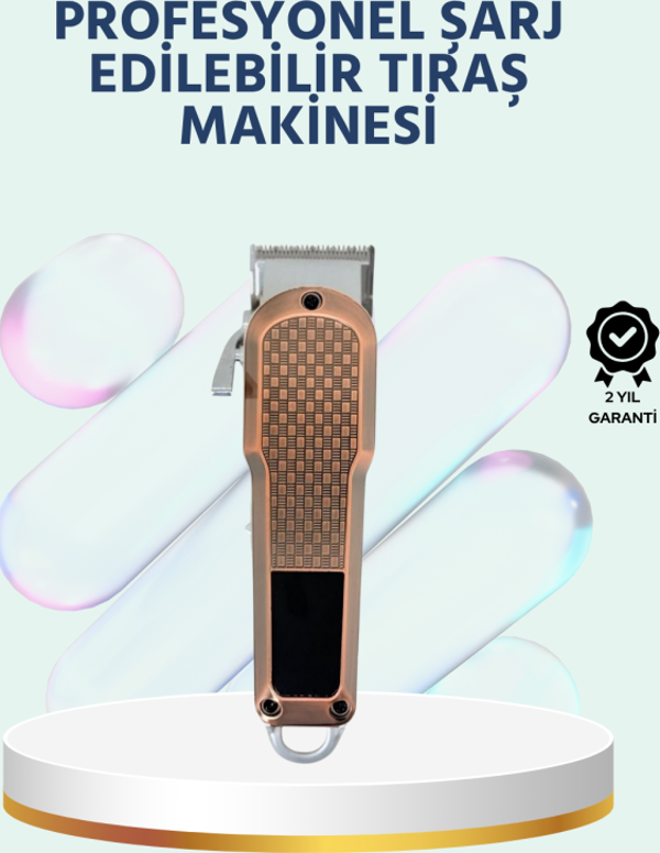 Şarjlı Saç Kesme Makinesi – Type-C Girişli, LCD Ekranlı ve Sessiz Motor - Image 1