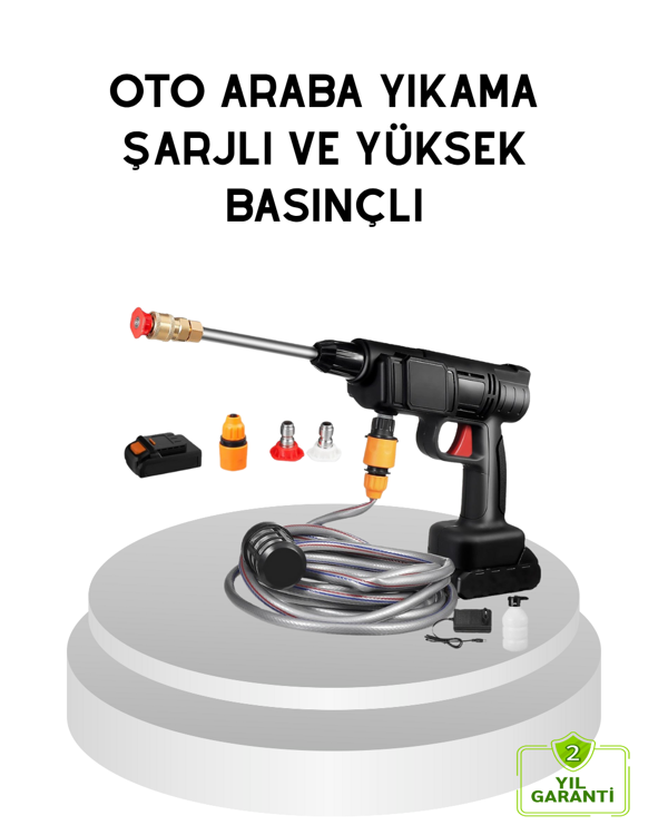 Taşınabilir Akülü Araba Yıkama Makinesi 1.7 MPa Basınçlı ve Ergonomik Tasarımlı - Image 1