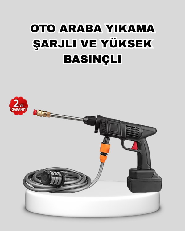 Akülü Araba Yıkama Makinesi 21V Güçlü Basınçlı ve Çift Akülü Taşınabilir - Image 1