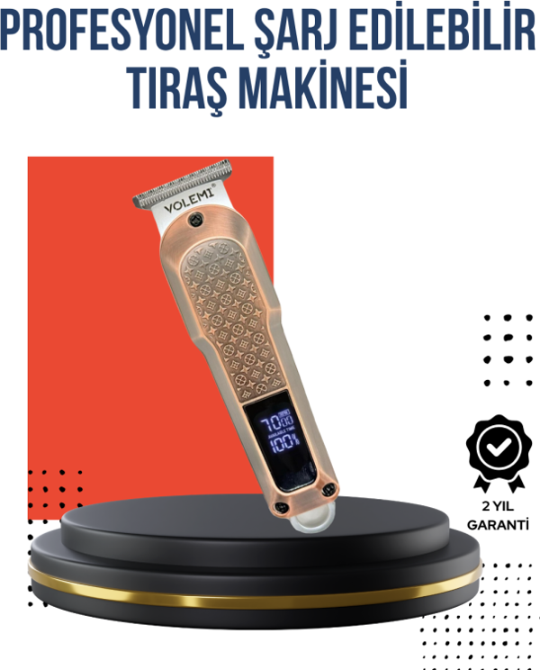 Profesyonel Saç Tıraş Makinesi – 7000RPM Güçlü Motor ve 4 Kademeli Ayar - Image 1