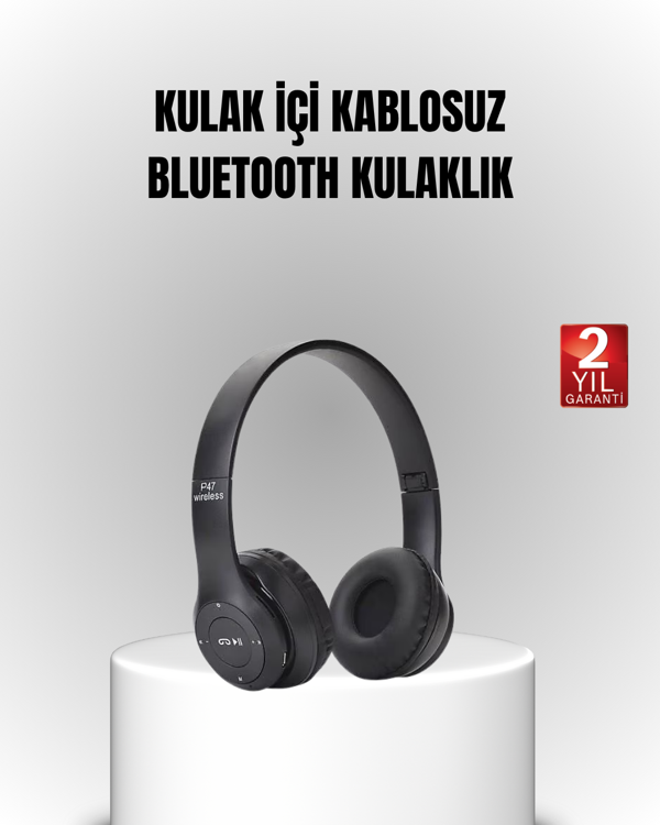 Bluetooth Kablosuz Kulaklık – Extra Bass, TF Kart, Mikrofonlu, Ayarlanabilir Ergonomik Tasarım - Image 1
