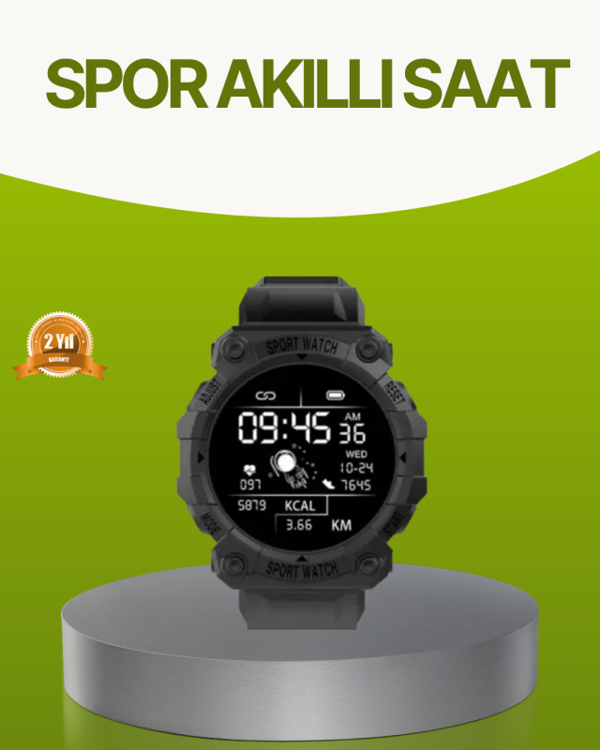 Akıllı Spor Saat – Nabız Ölçer, Adım Sayar ve Kalori Takipli - Image 1