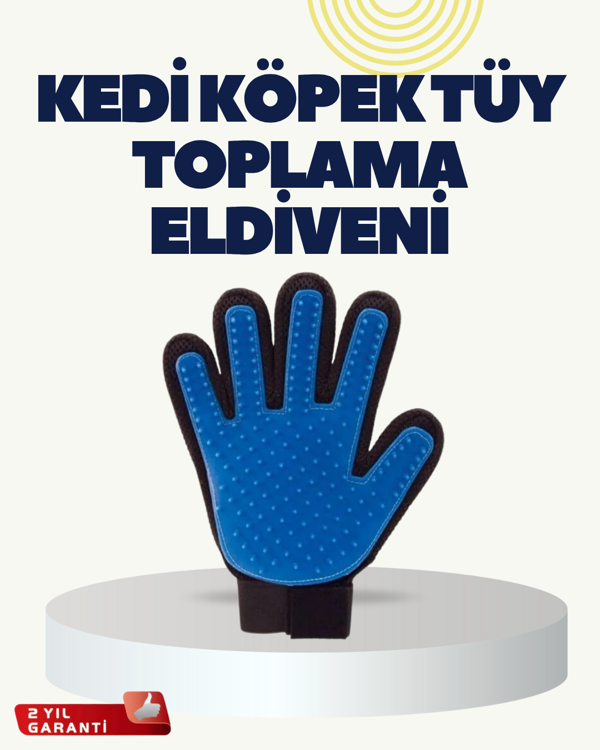 Yumuşak Silikonlu Kedi ve Köpek Tüy Toplama Eldiveni – Masaj Etkili Tüy Dökülme Önleyici - Image 1