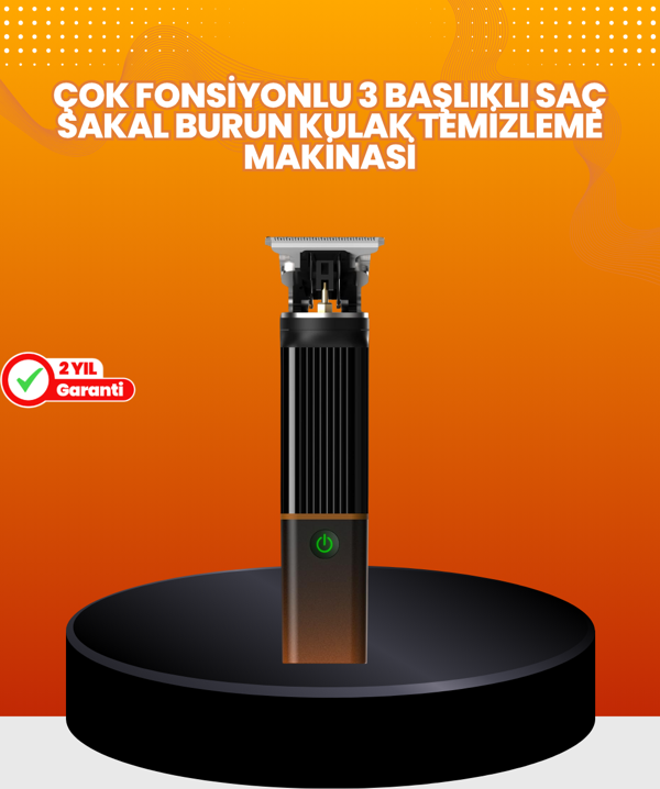Erkekler İçin 3 in 1 Şarjlı Bakım Seti – 7300 RPM Güçlü Motor ve Sessiz Çalışma - Image 1
