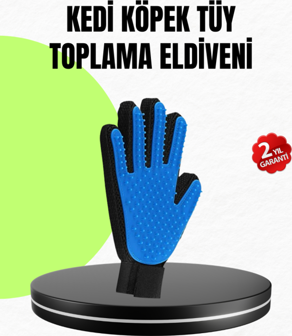 Evcil Hayvan Bakım Eldiveni – Masaj ve Tüy Toplama Özellikli Silikon Eldiven - Image 1