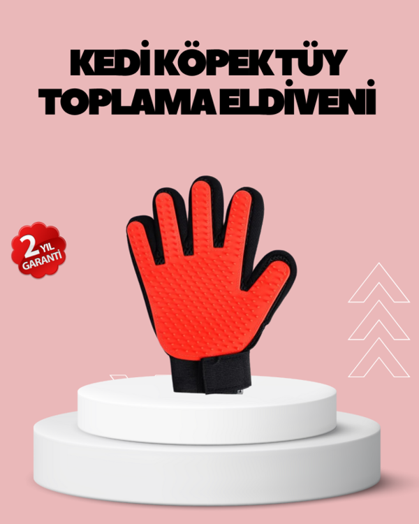 Evcil Hayvanlar İçin Tüy Dökülme Önleyici Eldiven – Masaj ve Temizlik İçin Yumuşak Silikon Uçlu - Image 1