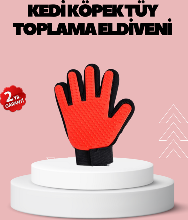 Evcil Hayvanlar İçin Tüy Dökülme Önleyici Eldiven – Masaj ve Temizlik İçin Yumuşak Silikon Uçlu - Image 1