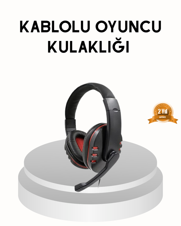 Profesyonel Gaming Kulaklık – Mikrofonlu, Yumuşak Pedli, Stereo Ses Kalitesi, Tere Dayanıklı - Image 1