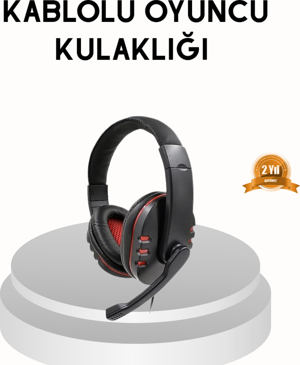 Profesyonel Gaming Kulaklık – Mikrofonlu, Yumuşak Pedli, Stereo Ses Kalitesi, Tere Dayanıklı - Image 1