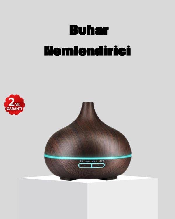 550 ml Büyük Su Hazneli Ultrasonik Nemlendirici ve Aromaterapi Difüzörü - Image 1