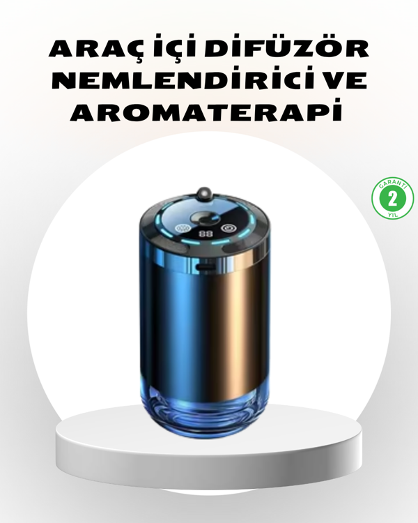 Araç İçi Difüzör Yıldız Projeksiyonlu ve Aromaterapi Özellikli - Image 1
