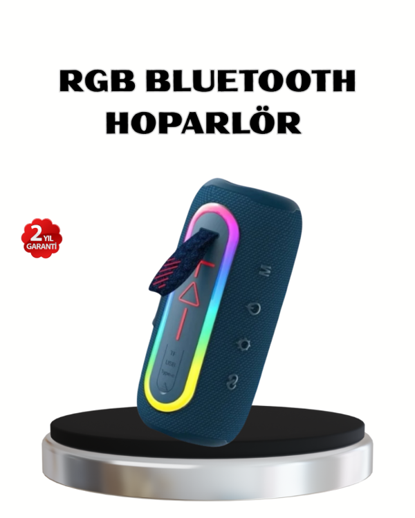 Mini Mavi Bluetooth Hoparlör Şık Görünüm ve Taşınabilir Güçlü Ses - Image 1