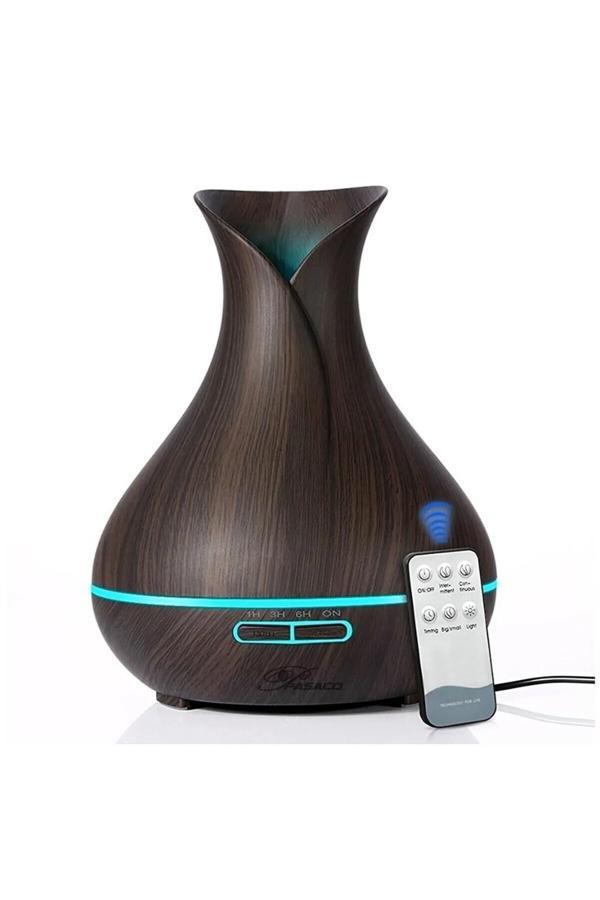 Ultrasonik Aroma Difüzörü 7 Renk Led Işıklı Aromatik Oda Kokusu Hava Nemlendirici 500 Ml - Image 1