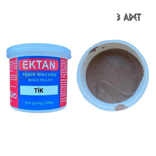 Ektan Masif ve Ahşap Tamir Macunu TİK 220 gr. - 3 Adet - Image 1