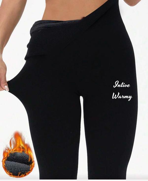 Larosa Siyah Dikişsiz İçi Polar Termal Standart Beden Kışlık Tayt - Image 1