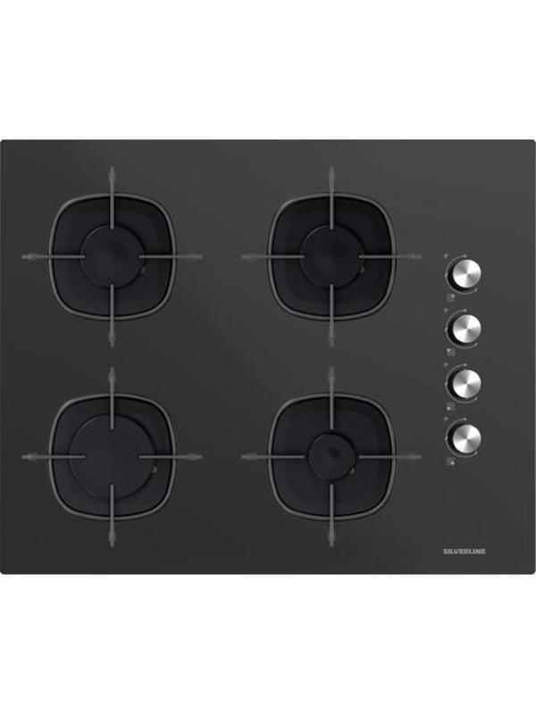 SİLVERLİNE CS5665B01  65 CM ANKASTRE OCAK SİYAH CAM - Image 1