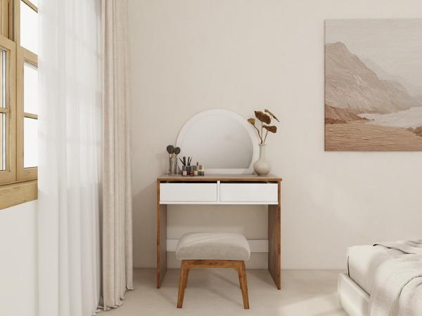 Huzur Makyaj Masası Amalfi Beyaz - Image 1