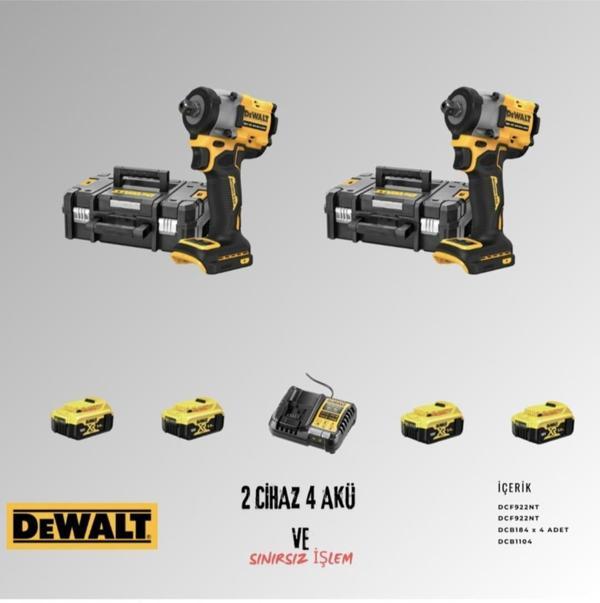DEWALT DCF922NT + 4 ADET 5.0 AH AKÜ+1 ADET ŞARJ ALETİ - Image 1