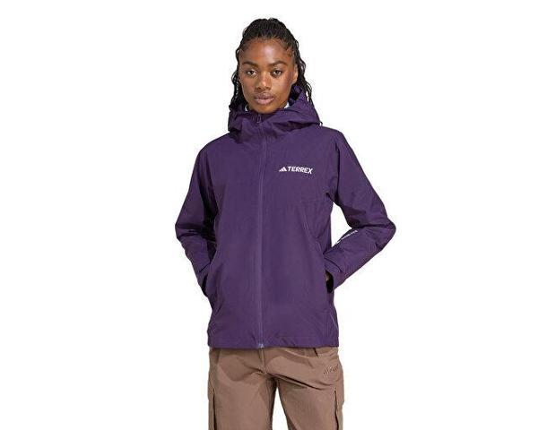 adidas W Terrex Xpr 2L Gore J Kadın Outdoor Yağmurluk JL9804 Mor - Image 1