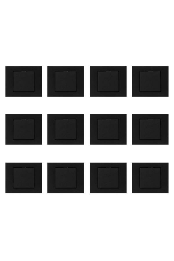 Seldur Grano Siyah Anahtar 12 Adet Çerçeve - Image 1