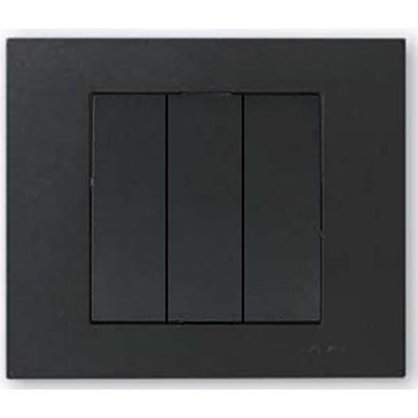 15 Adet Ovivo Grano Siyah Üçlü Anahtar Çerçeve Dahildir 15'li Paket - Image 1