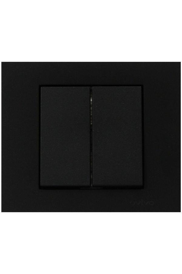 11 Adet Ovivo Grano Siyah Komitatör Ikili Anahtar Çerçeve Dahildir - Image 1