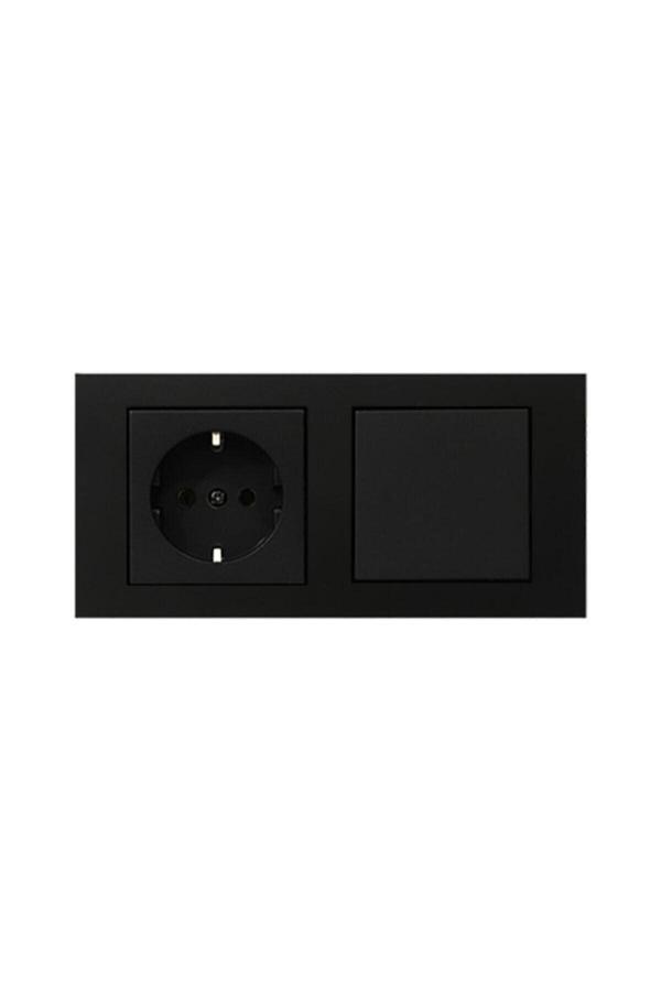 Ovivo Grano Siyah Anahtar Topraklı Priz Set - Image 1