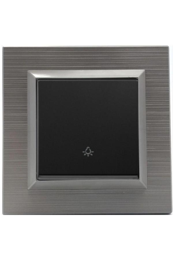 Ovivo Quantum Manyetik Gri Light Anahtarı + Çerçeve Dahil - Image 1