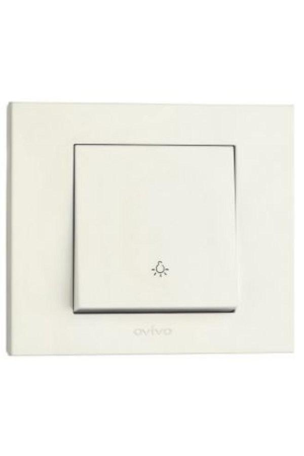 12 Adet Ovivo Grano Beyaz Zil Anahtarı Light Çerçeve Dahildir - Image 1