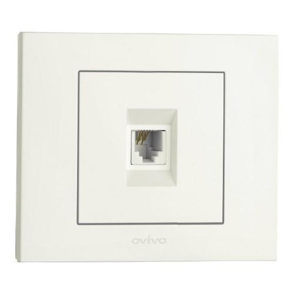 7 Adet Ovivo Grano Beyaz Numeris Telefon Prizi Çerçeve Dahildir - Image 1