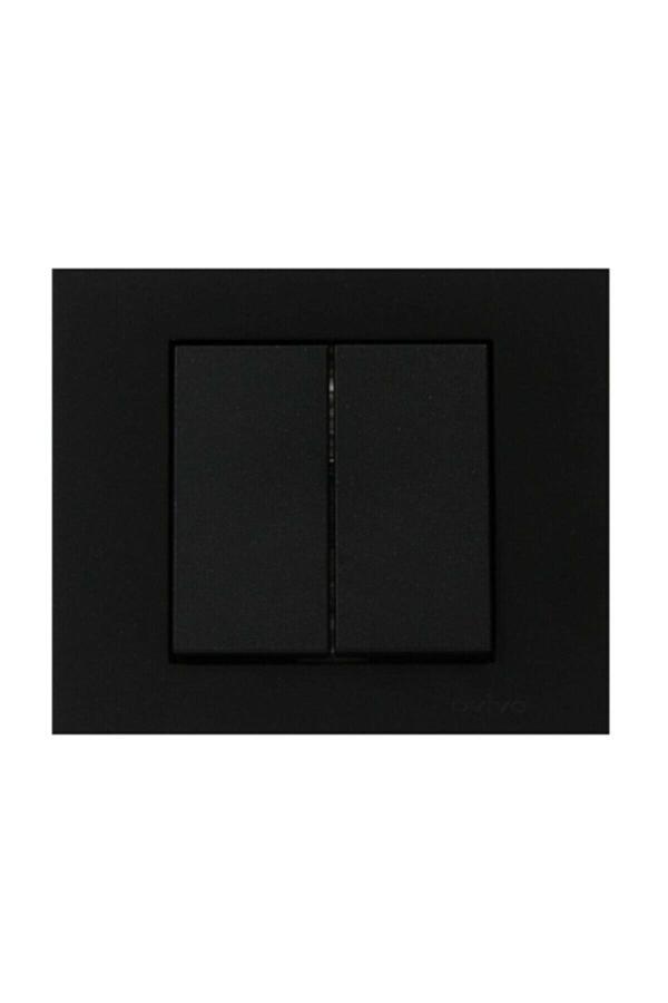 Ovivo Grano Siyah Komütatör İkili Anahtar. - Image 1