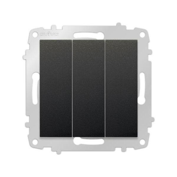 Ovivo Grano Siyah Üçlü Anahtar Çerçevesizdir - Image 1