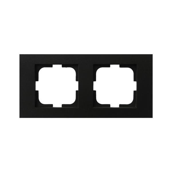 9 Adet Ovivo Grano Siyah İkili Çerçeve 9'lu - Image 1