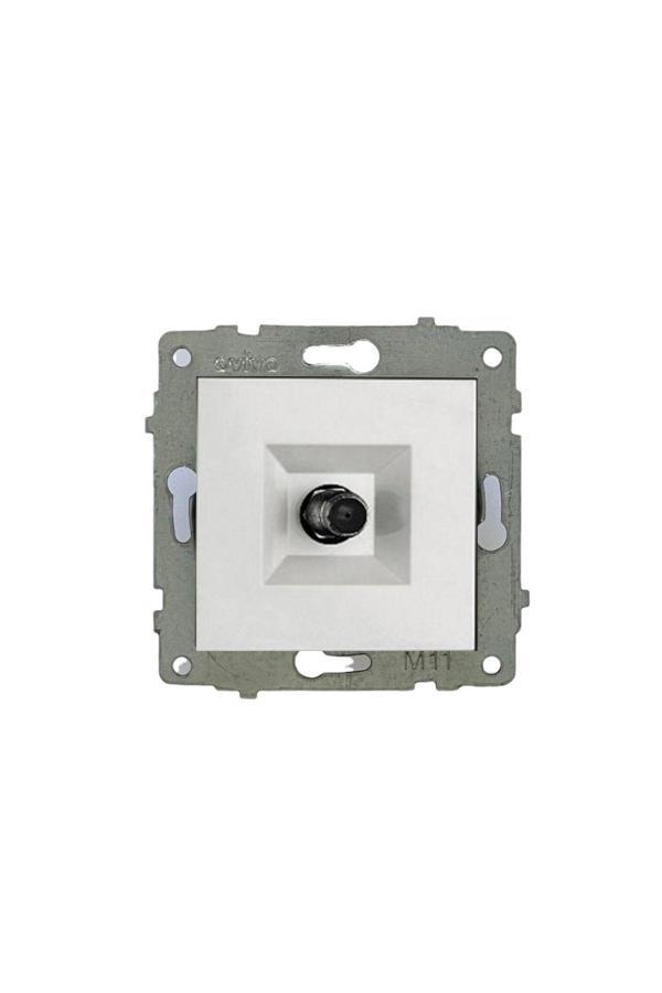 15 Adet Grano Beyaz Uydu Tv Prizi F Konnektör Çerçeve Hariçtir - Image 1