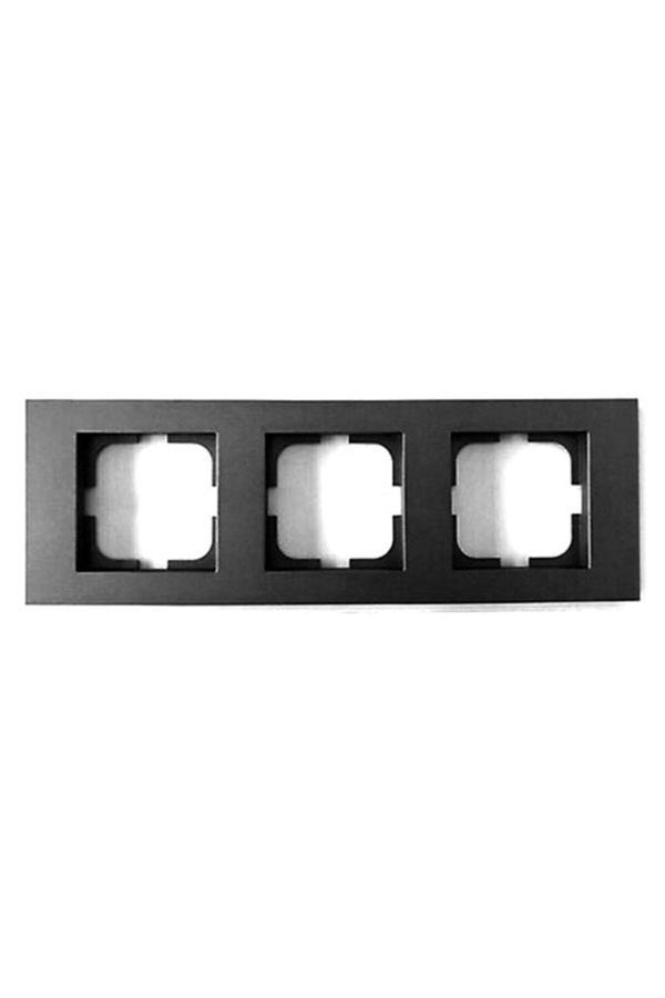 Ovivo Grano Metalik Üçlü Çerçeve Siyah - Image 1
