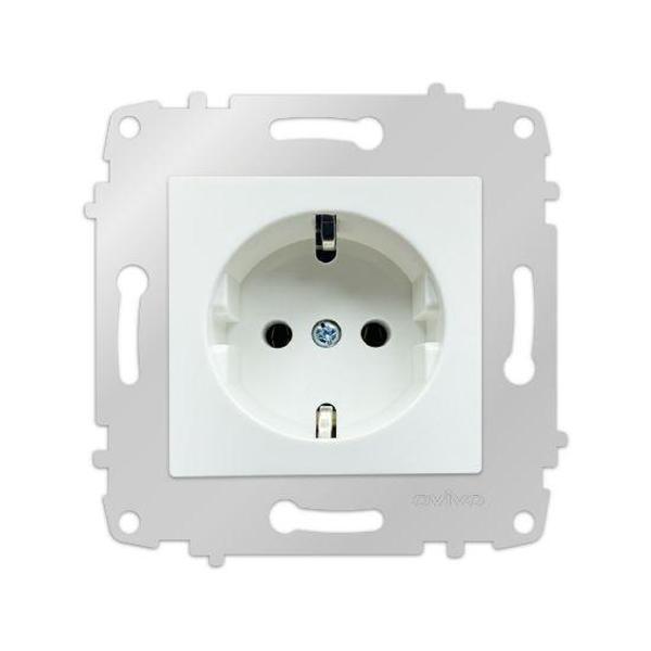 12 Adet Ovivo Grano Beyaz Topraklı Priz Çerçevesizdir - Image 1