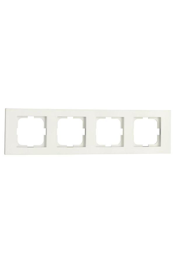 9 Adet Ovivo Grano Beyaz Dörtlü Çerçeve* - Image 1