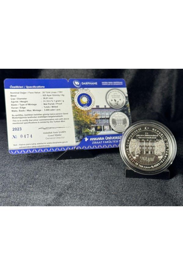 Darphane – Ankara Üniversitesi Ziraat Fakültesi 90. Yıl Gümüş Hatıra Sikkesi - Image 1
