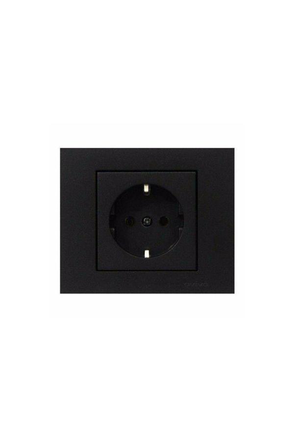 Ovivo Grano Siyah Topraklı Priz - Image 1